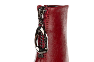 Botki DA Premium Collection CR62-3202 Red 216008, Bordowy, Skóra naturalna