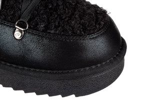 Śniegowce D Franklin Boots Nordic Fur Black, Czarny, Materiał