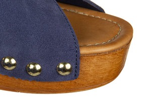 Sandały Sandro Rossi 8513 Jeans 523078, Niebieski, Skóra naturalna