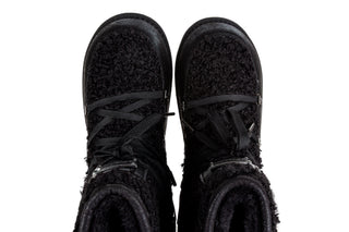 Śniegowce D Franklin Boots Nordic Fur Black, Czarny, Materiał