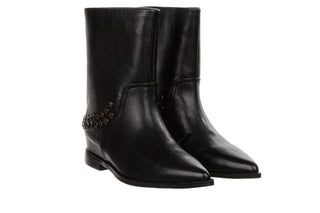 Botki Loretta Vitale C6921 Black Leather 514290, Czarny, Skóra naturalna