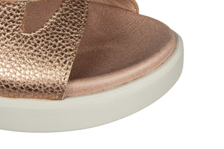 Sandały Wonders C-6550 Rame 138062, Różowe złoto, Skóra naturalna