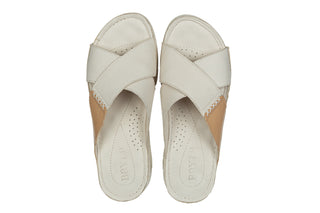 Klapki Bayla-161 022 05 6106 Crema Scissors 161750, Beżowy, Skóra naturalna