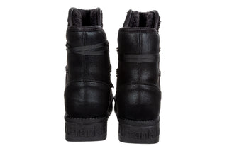 Śniegowce D Franklin Boots Nordic Fur Black, Czarny, Materiał
