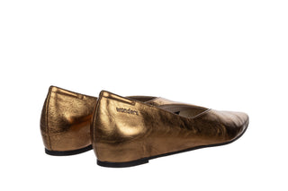 Baleriny Wonders A-3850 Oro 138077, Złoty, Skóra naturalna