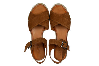 Sandały Bayla-161 037 12 80 Coconut Suede 161758, Brązowy, Skóra naturalna