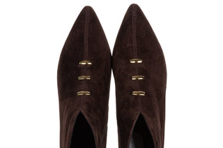 Botki DA Premium Collection CR62-3496 Chocolate 216025, Brązowy, Skóra naturalna
