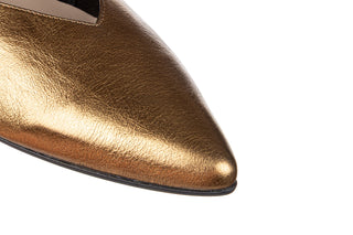 Baleriny Wonders A-3850 Oro 138077, Złoty, Skóra naturalna