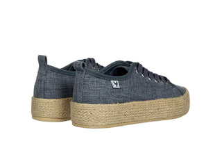 Półbuty Walk In Pitas Ada Linen Marino 003290, Granatowy, Materiał
