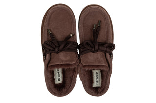 Klapki ocieplane D Franklin Nordic Clog Choco 206022, Brązowy, Skóra naturalna