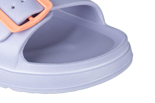 Klapki D Franklin Vibe Foam 2 Buckles Mix Violet 206019, Fioletowy, Tworzywo