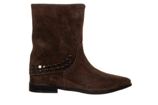 Botki Loretta Vitale C6921 Chocolate Suede 514289, Brązowy, Skóra naturalna