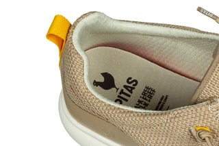 Półbuty Pitas Keel Beige 003360, Beżowy, Tkanina