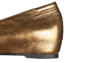 Baleriny Wonders A-3850 Oro 138077, Złoty, Skóra naturalna