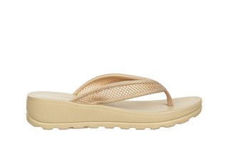 Japonki Azaleia Angelica Glitter Pearly Beige, Beżowy, Tworzywo