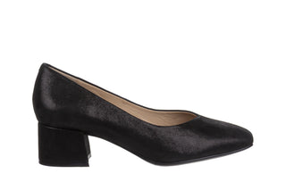 Czółenka Caprice 9-22315-42 Black Metallic 218001, Czarny, Skóra naturalna