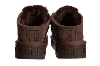 Klapki ocieplane D Franklin Nordic Clog Choco 206022, Brązowy, Skóra naturalna