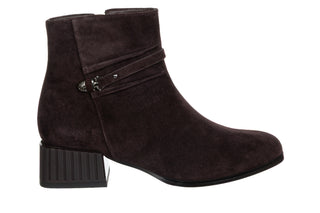 Botki DA Premium Collection CR62-3476 Chocolate 216022, Brązowy, Skóra naturalna