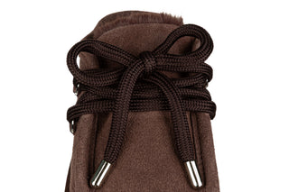 Klapki ocieplane D Franklin Nordic Clog Choco 206022, Brązowy, Skóra naturalna