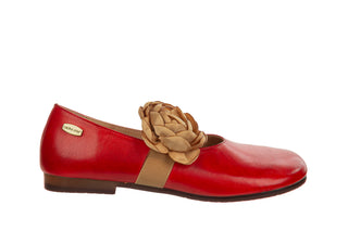 Baleriny Laura Vita Florineo 01 Rouge 202135, Czerwony, Skóra naturalna