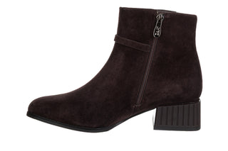 Botki DA Premium Collection CR62-3476 Chocolate 216022, Brązowy, Skóra naturalna