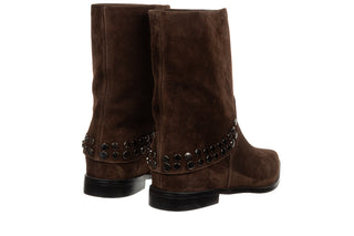 Botki Loretta Vitale C6921 Chocolate Suede 514289, Brązowy, Skóra naturalna