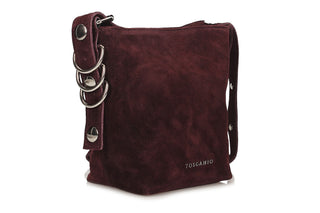Torebka Toscanio G99 Bordo D54, Skóra naturalna
