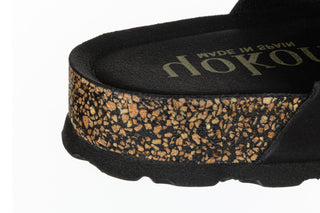 Klapki Yokono Jerba-700 Nobuck Negro 208017, Czarny, Skóra naturalna