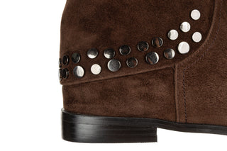 Botki Loretta Vitale C6921 Chocolate Suede 514289, Brązowy, Skóra naturalna
