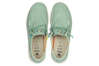 Półbuty Pitas Natal Verde 003349, Zielony, Tkanina