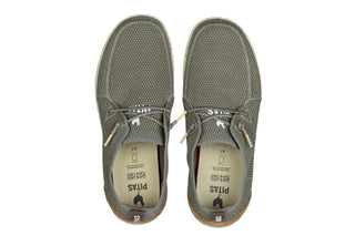 Półbuty Pitas Wp150 Wallabi Fly Washed Taupe 003376, Szary, Tkanina