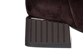 Botki DA Premium Collection CR62-3476 Chocolate 216022, Brązowy, Skóra naturalna