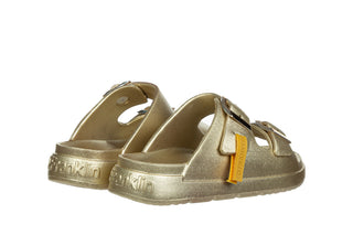 Klapki D Franklin Vibe Foam 2 Buckles Met Light Gold 206020, Złoty, Tworzywo