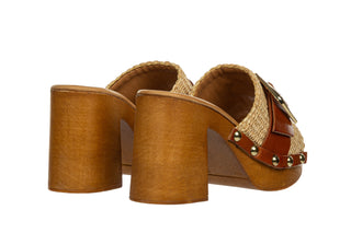 Klapki Divine Follie 9211 Naturale 523076, Brązowy, Skóra naturalna