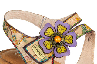 Sandały Laura Vita Naomio 16 Beige 202123, Beżowy, Skóra naturalna