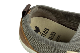 Półbuty Pitas Wp150 Wallabi Fly Washed Taupe 003376, Szary, Tkanina