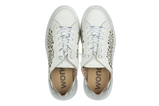 Sneakersy Wonders A-3641 Off Plata 138052, Biały, Skóra naturalna