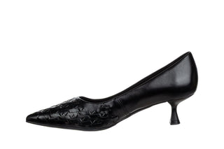 Czółenka Bottero 377402 Black 523111, Czarny, Skóra naturalna