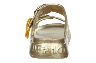 Klapki D Franklin Vibe Foam 2 Buckles Met Light Gold 206020, Złoty, Tworzywo