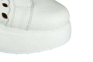 Sneakersy Wonders A-3641 Off Plata 138052, Biały, Skóra naturalna