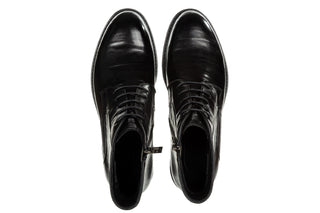 Trzewiki John Doubare V218B-04-183 Black 104263, Czarny, Skóra naturalna