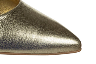 Czółenka Bottero 353721-24 Metal Roma Dourrado 523070, Złoty, Skóra naturalna