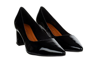 Czółenka Bottero 377101 Black Fla 523093, Czarny, Skóra naturalna