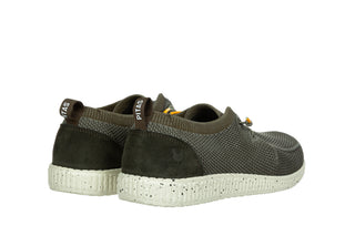 Półbuty Pitas Wp150 Wallabi Fly Washed Kaki 003375, Zielony, Tkanina