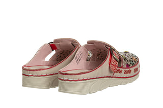 Klapki Laura Vita Dorry 01 Rouge 202109, Beżowy, Skóra naturalna