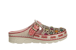 Klapki Laura Vita Dorry 01 Rouge 202109, Beżowy, Skóra naturalna