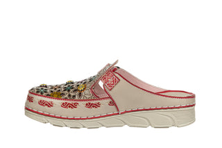 Klapki Laura Vita Dorry 01 Rouge 202109, Beżowy, Skóra naturalna