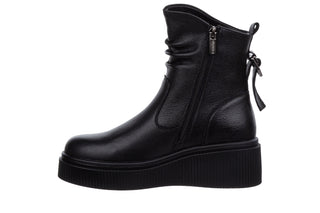 Botki Loretta Vitale W1823 Black Leather 514293, Czarny, Skóra naturalna