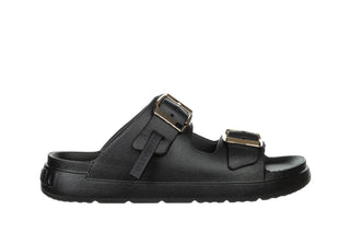 Klapki D Franklin Vibe Foam 2 Buckles Black Platinum 206021, Czarny, Tworzywo