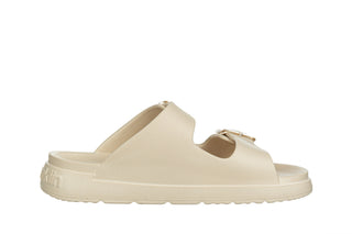 Klapki D Franklin Vibe Foam 2 Buckles Cristal Cream 206018, Beżowy, Tworzywo